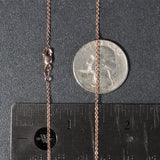 14k Rose Gold Round Cable Link Chain (1.25 mm) thumbnail 7