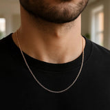 14k Rose Gold Round Cable Link Chain (1.25 mm) thumbnail 9