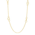 14K yellow gold twisted link necklace with lobster clasp