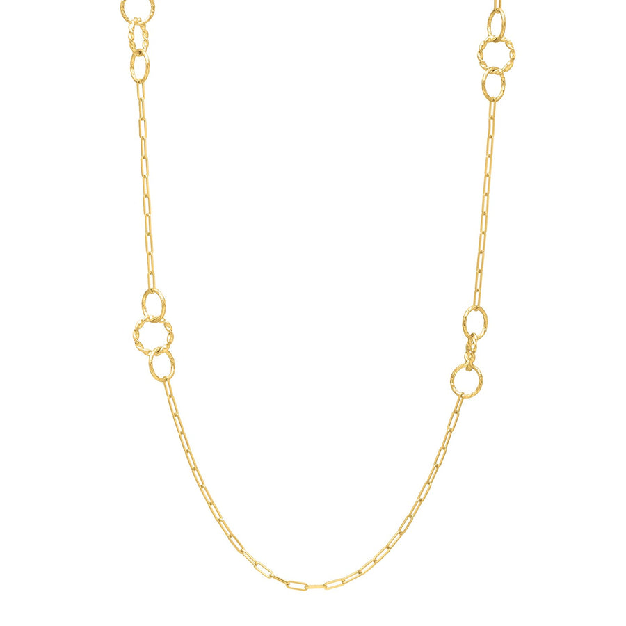 Twistted Link Necklace in 14K Yellow Gold