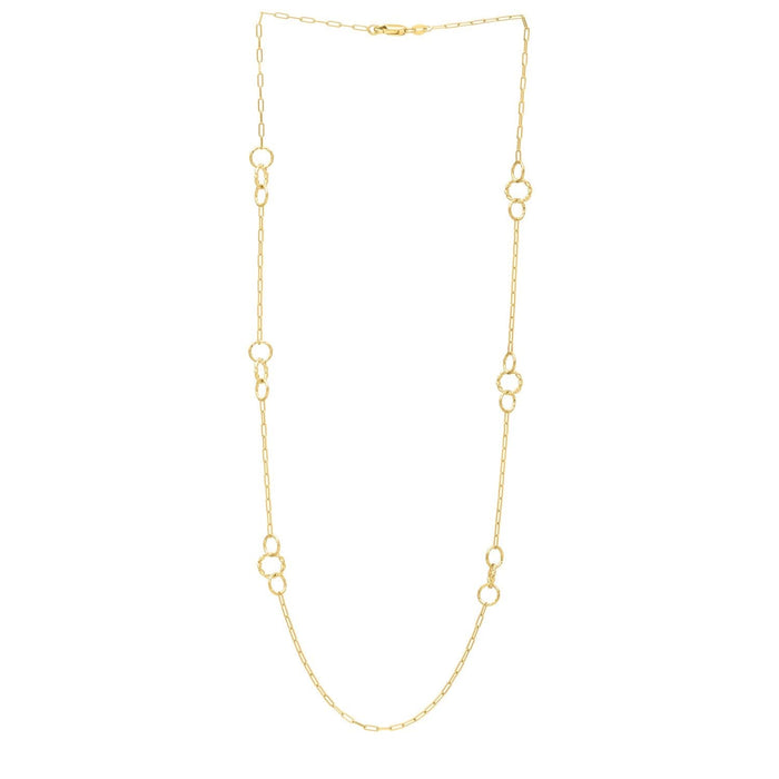 Twistted Link Necklace in 14K Yellow Gold