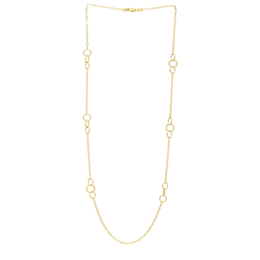 Twistted Link Necklace in 14K Yellow Gold