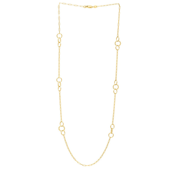 Twistted Link Necklace in 14K Yellow Gold