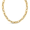14K yellow gold cable link necklace with 9mm French cable chain