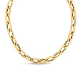 14K yellow gold cable link necklace with 9mm French cable chain thumbnail 1