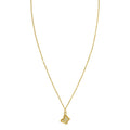 14K yellow gold rope chain necklace with twisted braided links