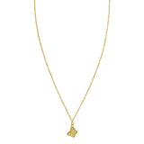 14K yellow gold rope chain necklace with twisted braided links thumbnail 1