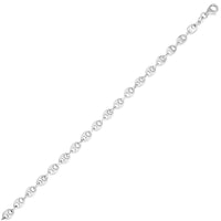 Sterling Silver Rhodium Plated Puffed Mariner Chain (3.70 mm)