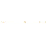 14K Yellow Gold Mini Initial N Bracelet thumbnail 2