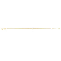 14K Yellow Gold Mini Initial N Bracelet