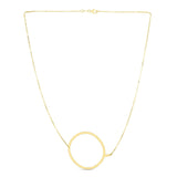 14K Yellow Gold Yours Truly Large Initial Q Necklace thumbnail 2