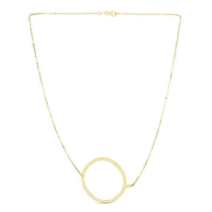 14K Yellow Gold Yours Truly Large Initial Q Necklace