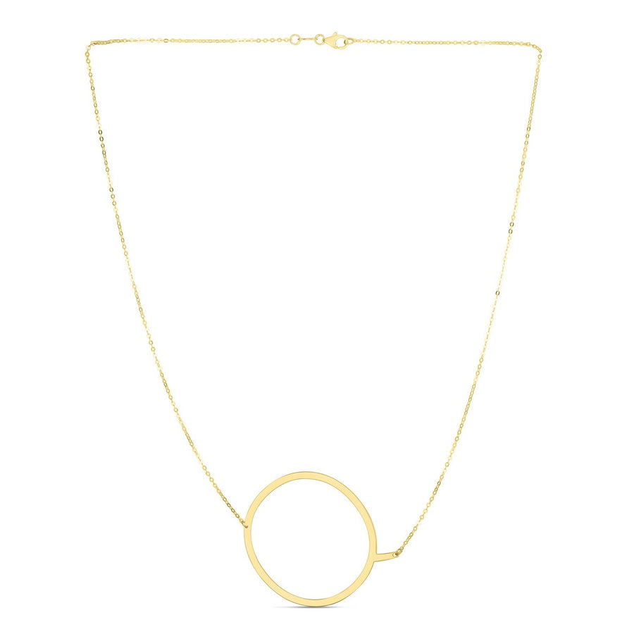 14K Yellow Gold Yours Truly Large Initial Q Necklace