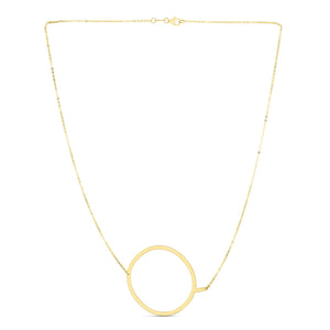 14K Yellow Gold Yours Truly Large Initial Q Necklace