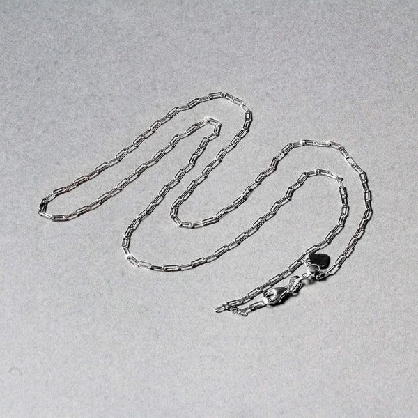 14k White Gold Adjustable Paperclip Chain (1.50 mm)