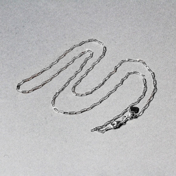14k White Gold Adjustable Paperclip Chain (1.50 mm)
