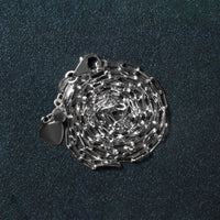 14k White Gold Adjustable Paperclip Chain (1.50 mm)