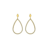 14K Two Tone Gold Diamon Oro Marquise Earrings thumbnail 2