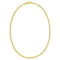 14K yellow gold cable chain necklace with 3.30 mm interlocking links