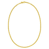 14K yellow gold cable chain necklace with 3.30 mm interlocking links thumbnail 1