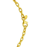 14K Yellow Gold Charm Link Cable Chain Necklace (3.30 mm) thumbnail 2