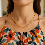 14K Yellow Gold Charm Link Cable Chain Necklace (3.30 mm) thumbnail 4