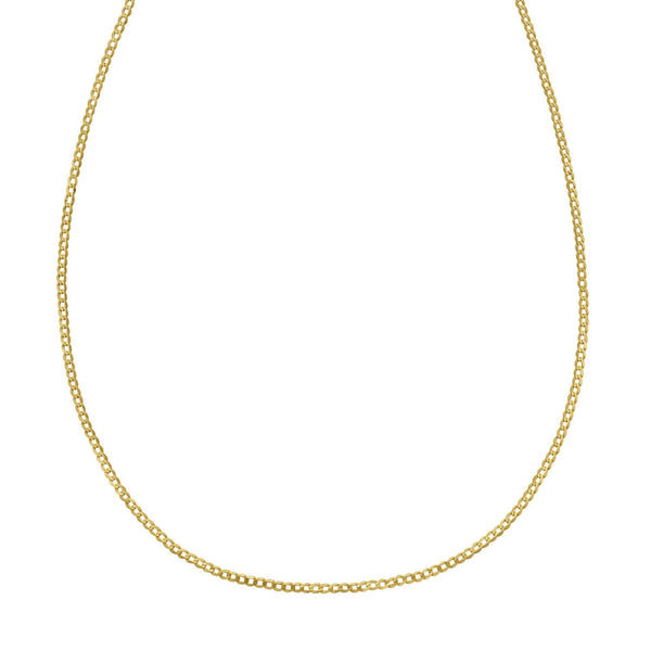 14k Yellow Gold Solid Curb Chain (2.60 mm)