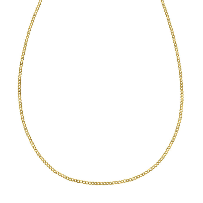 14k Yellow Gold Solid Curb Chain (2.60 mm)