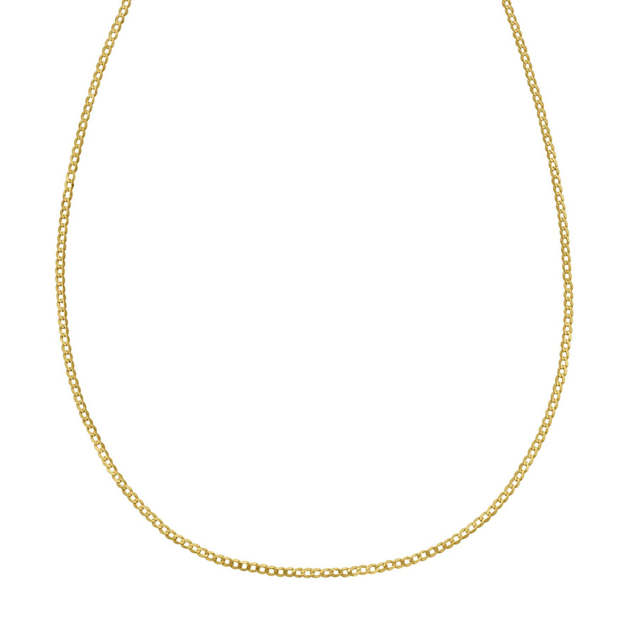 14k Yellow Gold Solid Curb Chain (2.60 mm)