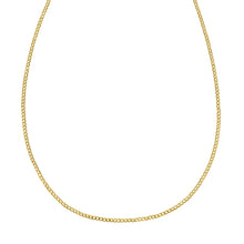 14k Yellow Gold Solid Curb Chain (2.60 mm)