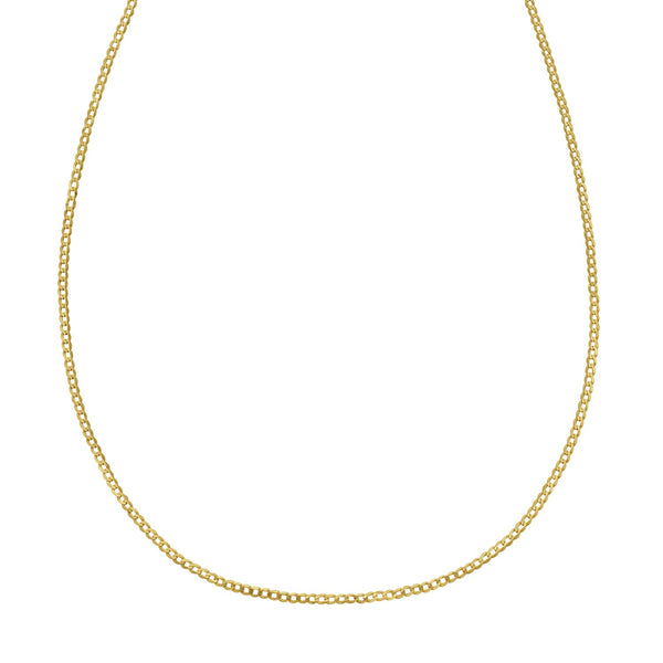 14k Yellow Gold Solid Curb Chain (2.60 mm)