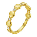 14K yellow gold textured rope ring with 4.00 mm rounded band