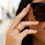 14K Yellow Gold Textured Rope Ring (4.00 mm) thumbnail 3