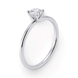 3/4 Carat Round Lab Grown IGI G/VS1 Diamond Solitaire Ring in Sterling Silver thumbnail 2