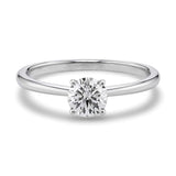 3/4 Carat Round Lab Grown IGI G/VS1 Diamond Solitaire Ring in Sterling Silver thumbnail 3