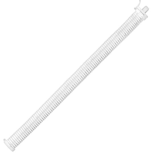 925 sterling silver rhodium plated tubogas bracelet, 12mm wide band