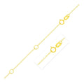 10K yellow gold double Piatto chain with flat oval links, 1.30 mm
