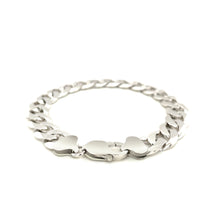 Load image into Gallery viewer, Rhodium Plated Sterling Silver Curb Style Bracelet (11.60 mm)