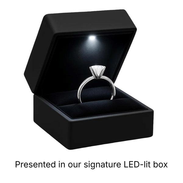 5 Carat Cushion Lab Grown IGI G/VS1 Diamond Solitaire Ring in 14K White Gold