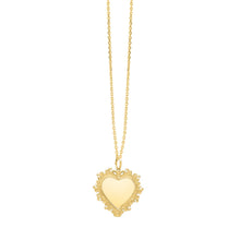 Baroque Heart Necklace in 14K Yellow Gold
