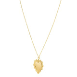 Baroque Heart Necklace in 14K Yellow Gold thumbnail 2