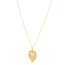 Baroque Heart Necklace in 14K Yellow Gold