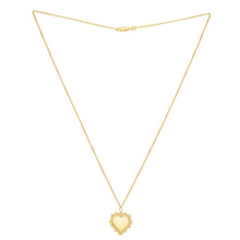 Baroque Heart Necklace in 14K Yellow Gold