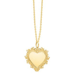 Baroque Heart Necklace in 14K Yellow Gold thumbnail 6