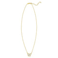 14K yellow gold butterfly necklace with pear mother of pearl stone