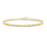14k Yellow Gold High Polish Bead Cuff Bangle (2.40 mm) thumbnail 2