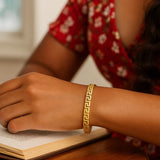 14k Yellow Gold High Polish Greek Key Bangle (4.80 mm) thumbnail 5