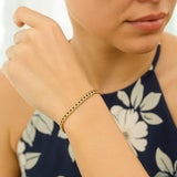 14k Yellow Gold Classic Miami Cuban Solid Bracelet (3.20 mm) thumbnail 3