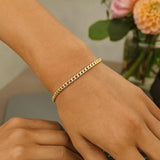 14k Yellow Gold Classic Miami Cuban Solid Bracelet (3.20 mm) thumbnail 6