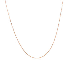 Load image into Gallery viewer, 14k Rose Gold Diamond Cut Cable Link Chain (0.68 mm)